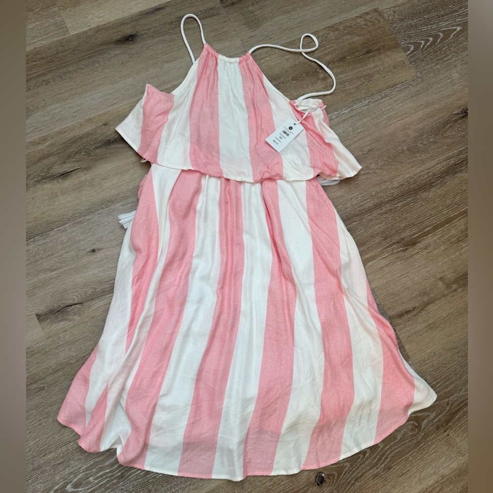 Pink and White Striped Dress